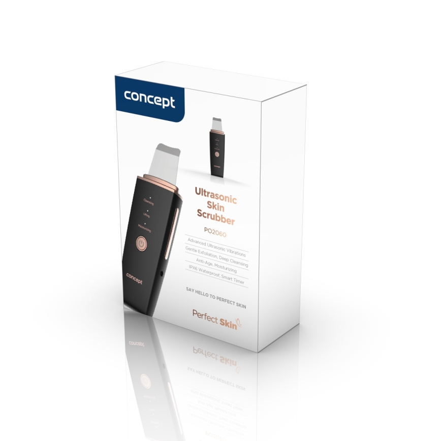 Concept PO2060 - Συσκευή φωτοθεραπείας προσώπου PERFECT SKIN 3,5W/5V USB 500 mAh IPX6 μαύρο