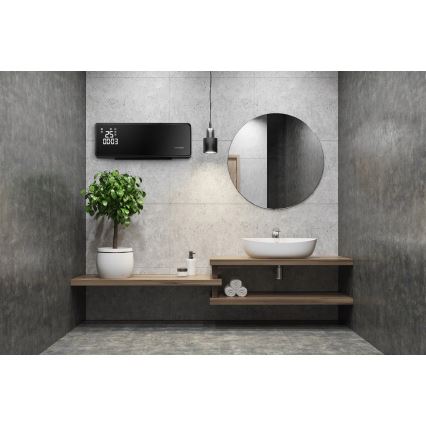 Concept QH4001 - Ηλεκτρική θερμάστρα 1000/2000W IP22 μαύρη + τηλεχειριστήριο