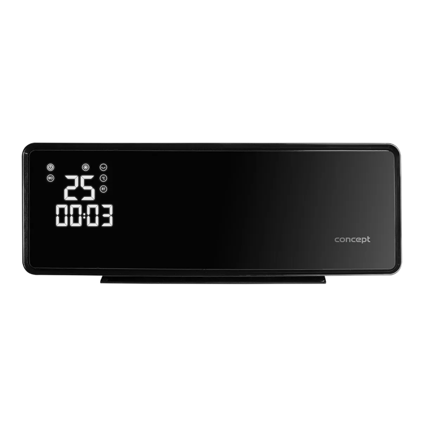 Concept QH4001 - Ηλεκτρική θερμάστρα 1000/2000W IP22 μαύρη + τηλεχειριστήριο