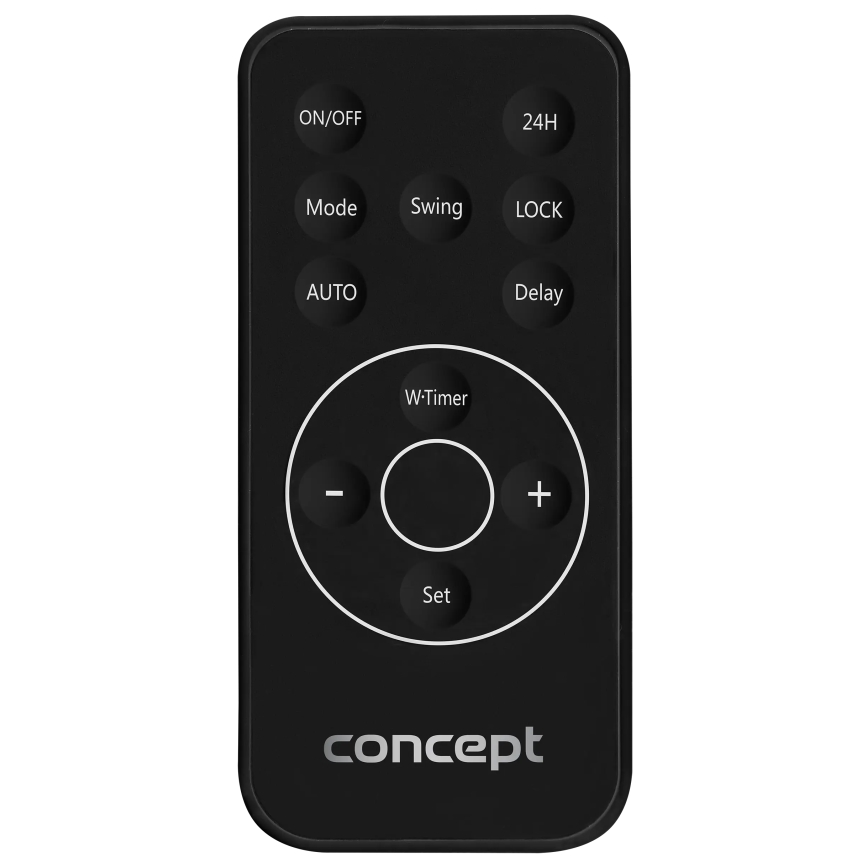 Concept QH4001 - Ηλεκτρική θερμάστρα 1000/2000W IP22 μαύρη + τηλεχειριστήριο