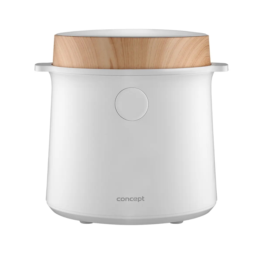 Concept RE3030 - Ψηφιακός ρυζομάγειρας 2-σε-1 380W/230V 1,5 l λευκό/εφέ ξύλου