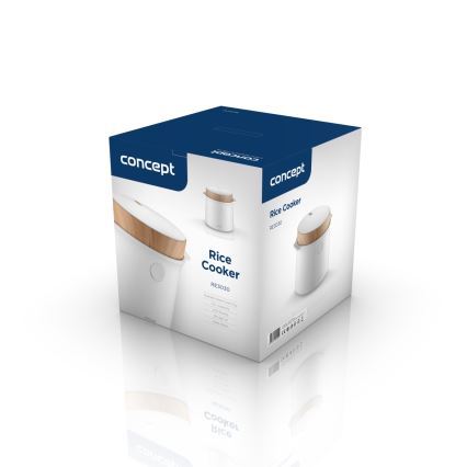 Concept RE3030 - Ψηφιακός ρυζομάγειρας 2-σε-1 380W/230V 1,5 l λευκό/εφέ ξύλου
