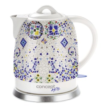 Concept RK0020 - Ηλεκτρικός βραστήρας 1,5 l 1350W/230V πολύχρωμος/κεραμικός