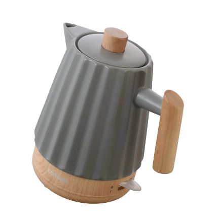 Concept RK0092 - Ηλεκτρικός βραστήρας 1,5 l 1500W/230V σκούρο γκρι/ντεκόρ ξύλου/κεραμικός