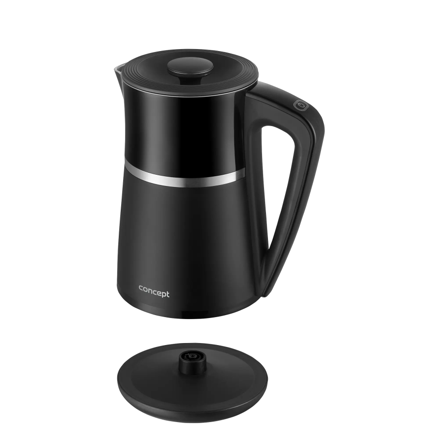 Concept RK3100 - Ηλεκτρικός βραστήρας με ρύθμιση θερμοκρασίας 1,7 l 2200W/230V μαύρος
