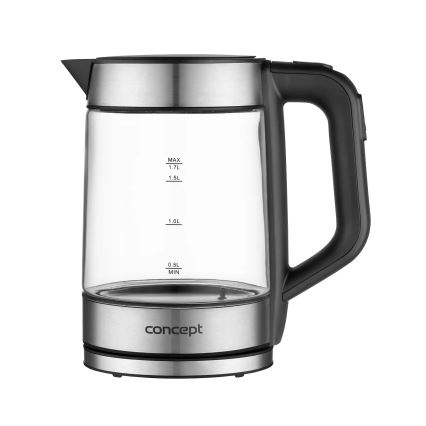 Concept RK4067 - Ηλεκτρικός βραστήρας με ρύθμιση θερμοκρασίας, 1,7 l, 2200W/230V, ανοξείδωτο ατσάλι