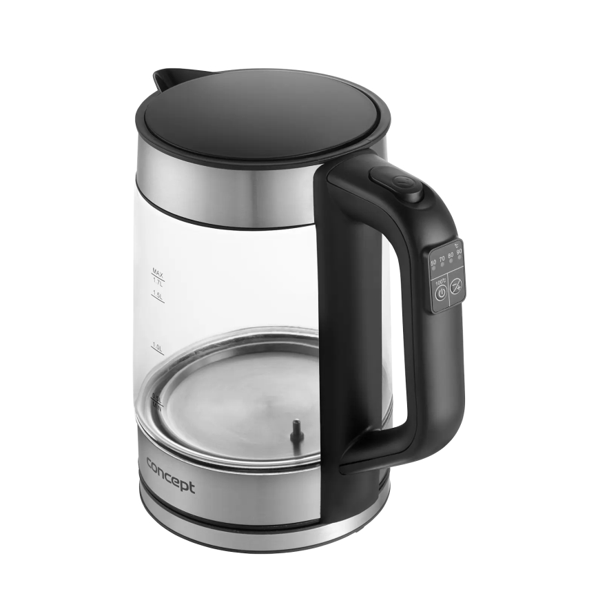 Concept RK4067 - Ηλεκτρικός βραστήρας με ρύθμιση θερμοκρασίας, 1,7 l, 2200W/230V, ανοξείδωτο ατσάλι