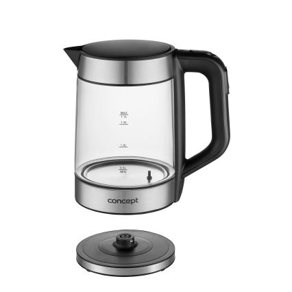 Concept RK4067 - Ηλεκτρικός βραστήρας με ρύθμιση θερμοκρασίας, 1,7 l, 2200W/230V, ανοξείδωτο ατσάλι