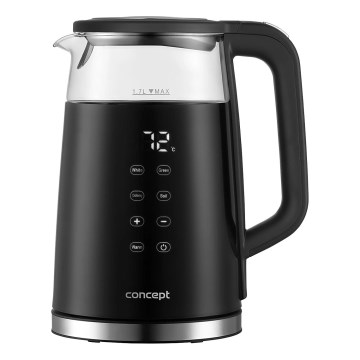Concept RK4100 - Ηλεκτρικός βραστήρας με ρύθμιση θερμοκρασίας 1,7 l 2200W/230V μαύρος