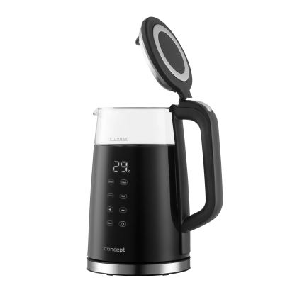 Concept RK4100 - Ηλεκτρικός βραστήρας με ρύθμιση θερμοκρασίας 1,7 l 2200W/230V μαύρος