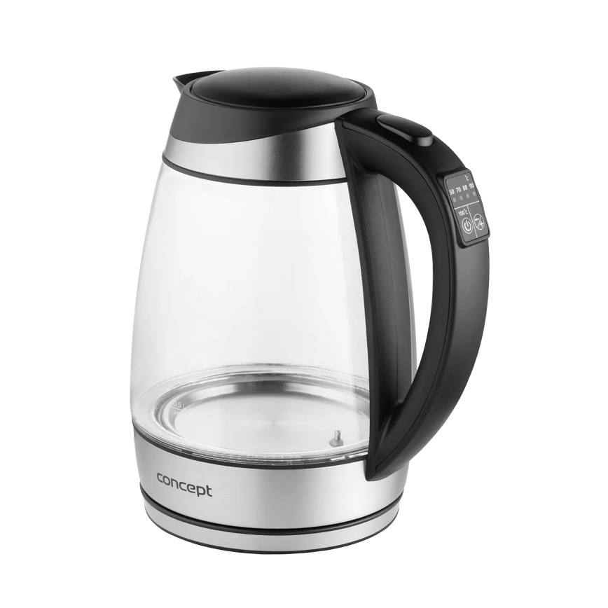 Concept RK4120 - Ηλεκτρικός βραστήρας με ρύθμιση θερμοκρασίας 1,7 l 2200W/230V ανοξείδωτος
