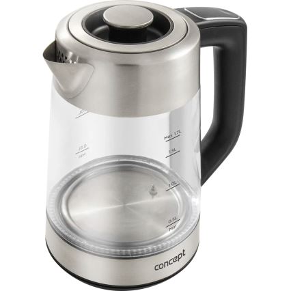 Concept RK4190 - Ηλεκτρικός βραστήρας με ρύθμιση θερμοκρασίας και φίλτρο 1,7 l 2200W/230V ανοξείδωτος
