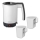 Concept RK7030 - Ταξιδιωτικός ηλεκτρικός βραστήρας 0,5 l 1080W/230V σε γκρι/λευκό + 2 φλιτζάνια