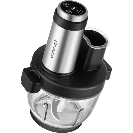 Concept RM3300 - Κουζινομηχανή πολυκόφτης 1000W/230V μαύρο/ανοξείδωτο ατσάλι
