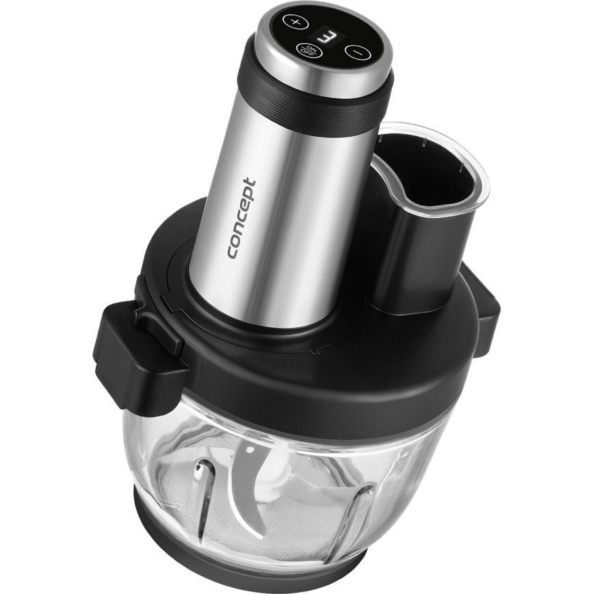 Concept RM3300 - Κουζινομηχανή πολυκόφτης 1000W/230V μαύρο/ανοξείδωτο ατσάλι