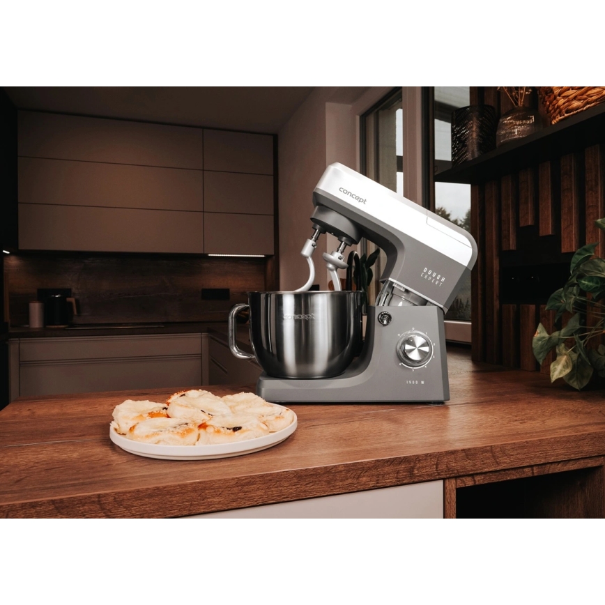 Concept RM6000 - Πλανητικό μίξερ κουζίνας DOUGH EXPERT 1900W/230V ανθρακί/ανοξείδωτο