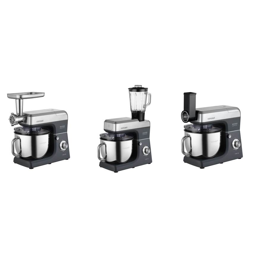 Concept RM6000 - Πλανητικό μίξερ κουζίνας DOUGH EXPERT 1900W/230V ανθρακί/ανοξείδωτο