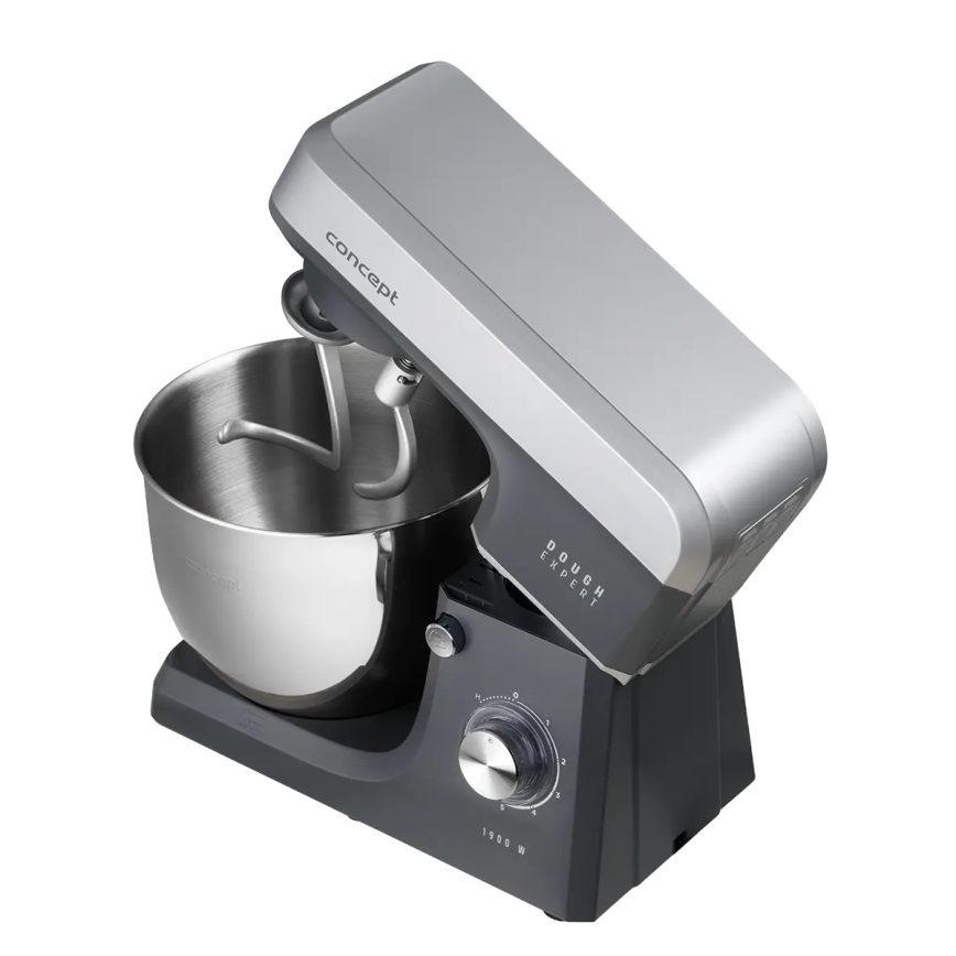 Concept RM6010 - Πλανητικό μίξερ κουζίνας DOUGH EXPERT 1900W/230V ανθρακί/ανοξείδωτο