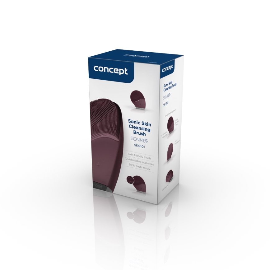 Concept SK9101 - Ηλεκτρική βούρτσα καθαρισμού προσώπου SONIVIBE 2W/5V 250 mAh IPX7, κόκκινο