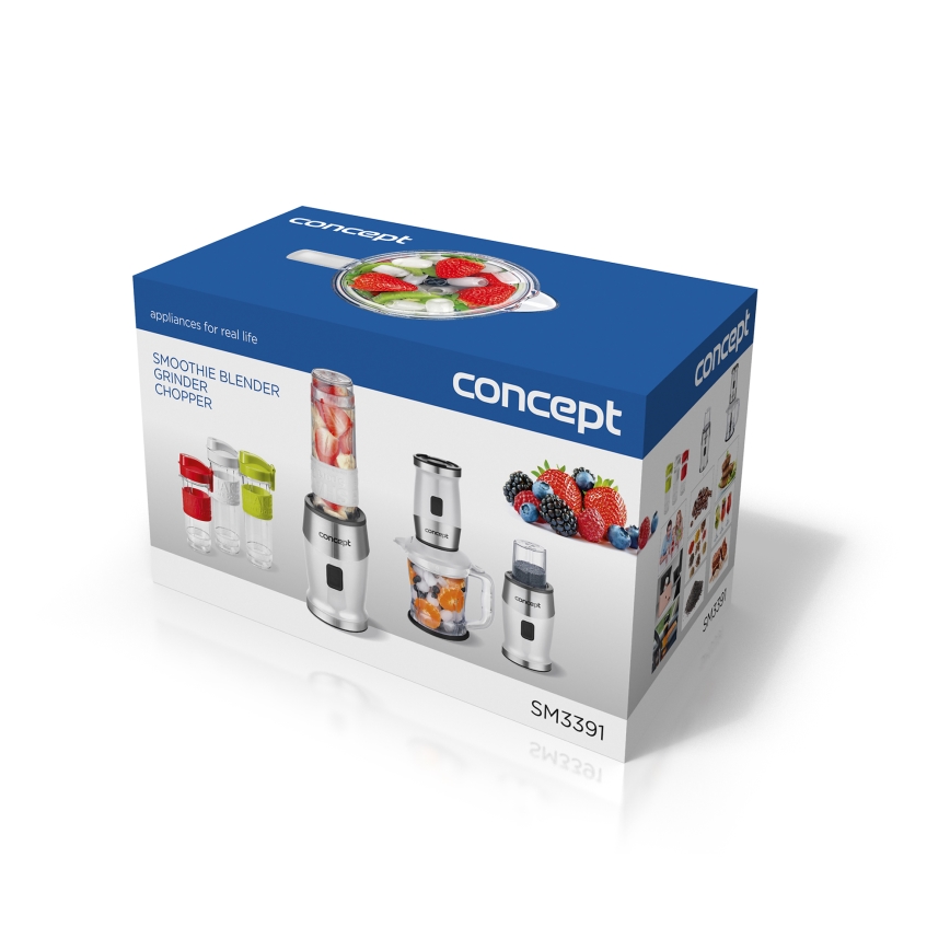 Concept SM3391 - Smoothie μπλέντερ με αξεσουάρ 700W/230V λευκό