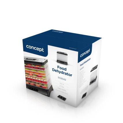 Concept SO2042 - Αποξηραντής τροφίμων 500W/230V μαύρος + φόρμα σιλικόνης