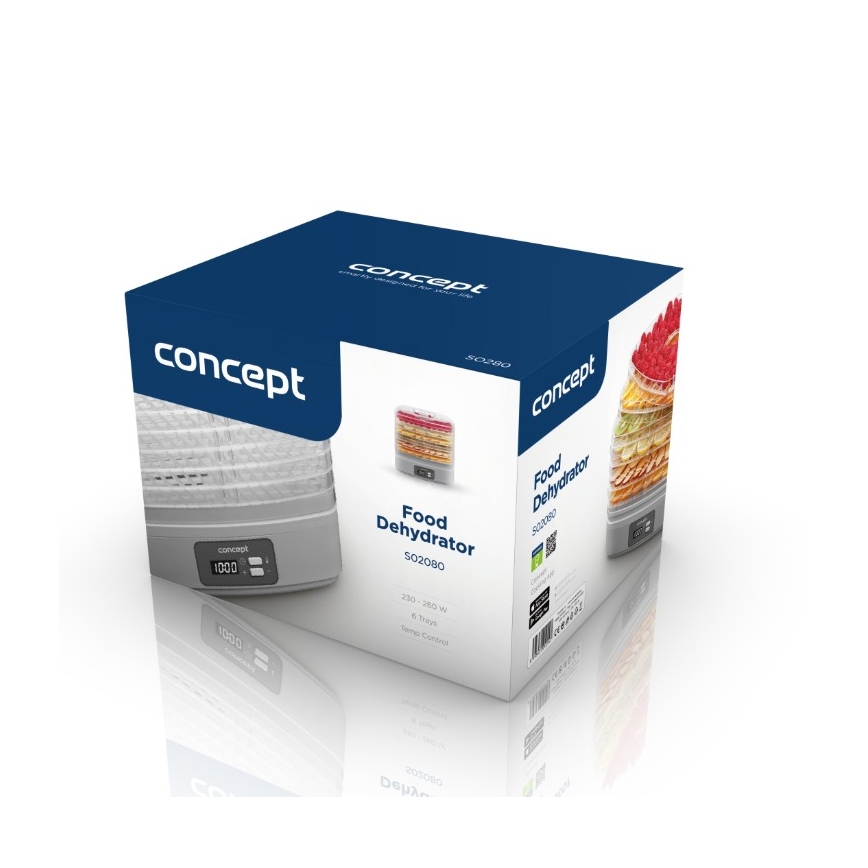 Concept SO2080 - Αποξηραντής τροφίμων 260W/230V λευκός