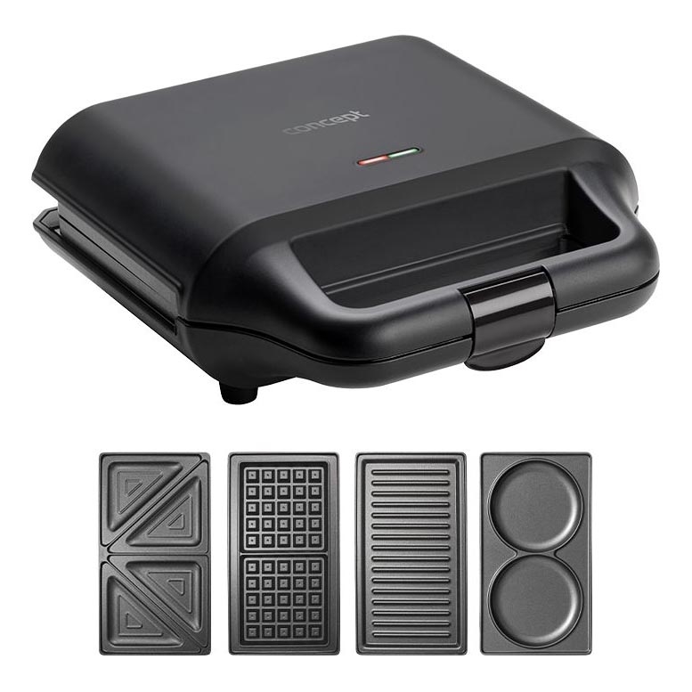 Concept SV3055 - Τοστιέρα 4σε1 700W/230V μαύρο