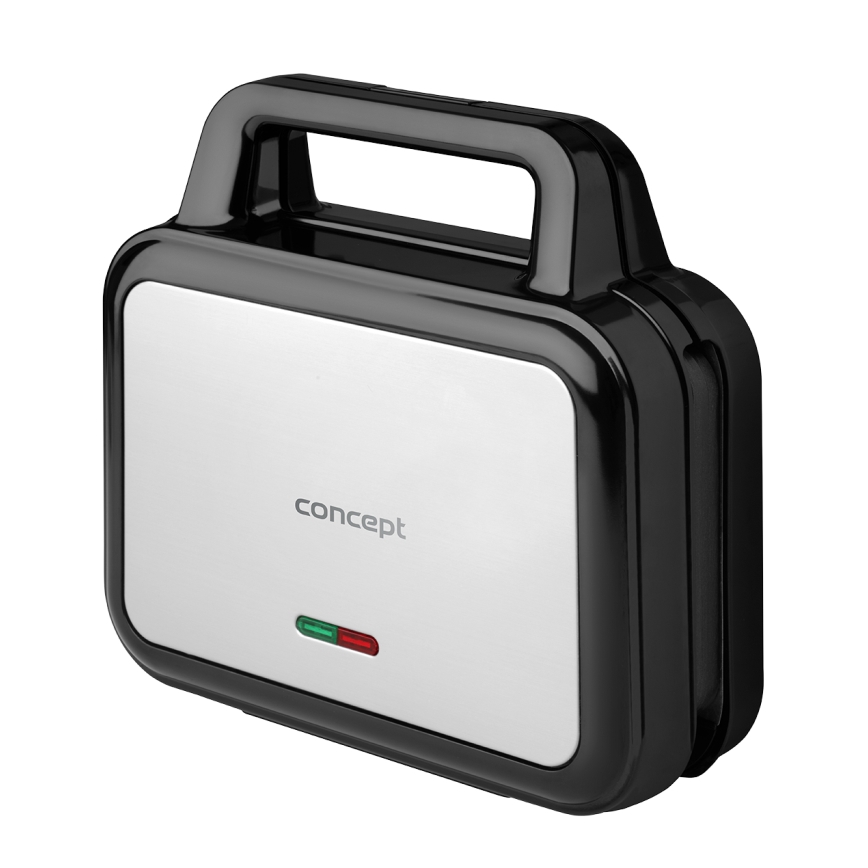 Concept SV3070 - Τοστιέρα XXL 4 σε 1 900W/230V μαύρο/ανοξείδωτο ατσάλι