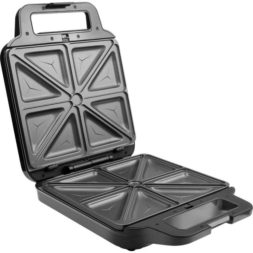 Concept SV3080 - Τοστιέρα FAMILY 3 σε 1 1200W/230V μαύρο/ανοξείδωτο ατσάλι