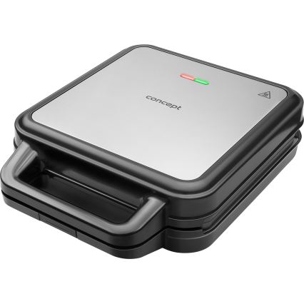 Concept SV3080 - Τοστιέρα FAMILY 3σε1 1200W/230V μαύρο/ανοξείδωτο ατσάλι