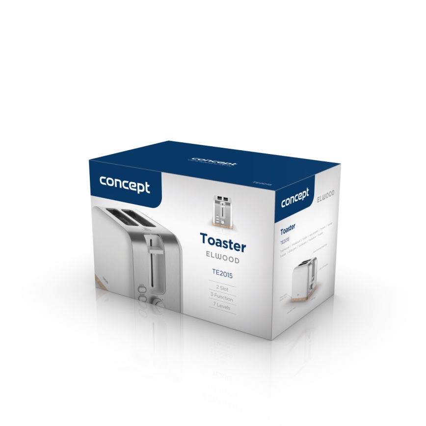 Concept TE2015 - Φρυγανιέρα με δύο θέσεις 930W/230V λευκή