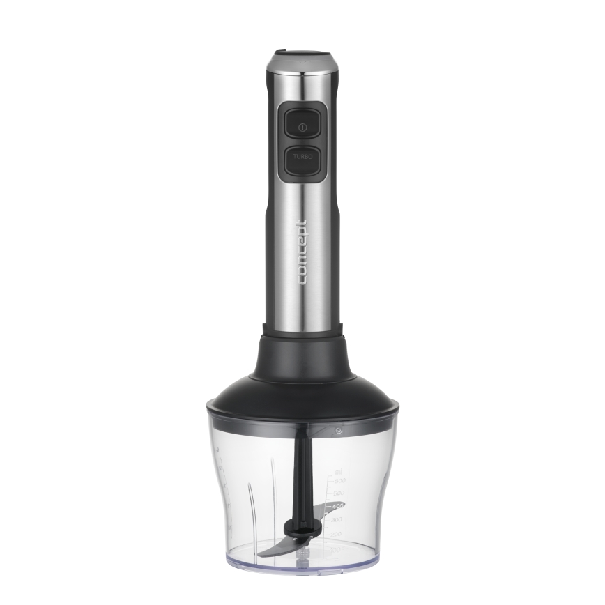 Concept TM5510 - Ραβδομπλέντερ xειρός με αξεσουάρ 1500W/230V μαύρο/ανοξείδωτο ατσάλι