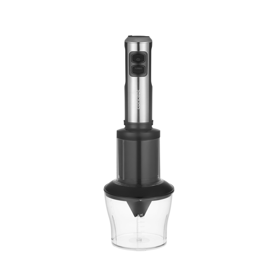 Concept TM5510 - Ραβδομπλέντερ xειρός με αξεσουάρ 1500W/230V μαύρο/ανοξείδωτο ατσάλι