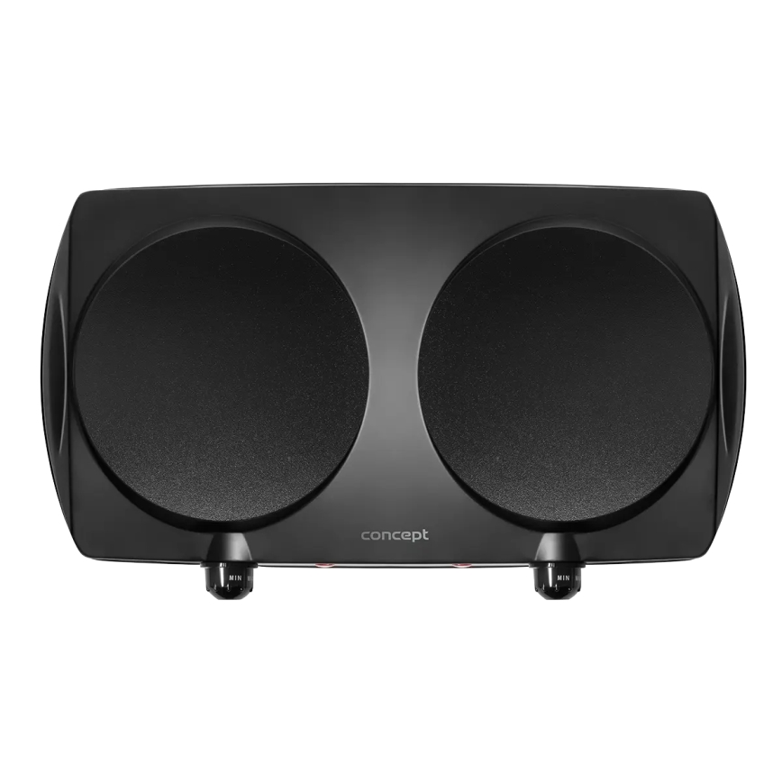 Concept VE3060 - Διπλή ηλεκτρική εστία 2500W/230V, μαύρη