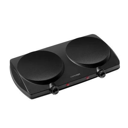 Concept VE3060 - Διπλή ηλεκτρική εστία 2500W/230V, μαύρη