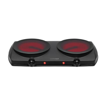 Concept VE3060 - Διπλή ηλεκτρική εστία 2500W/230V, μαύρη