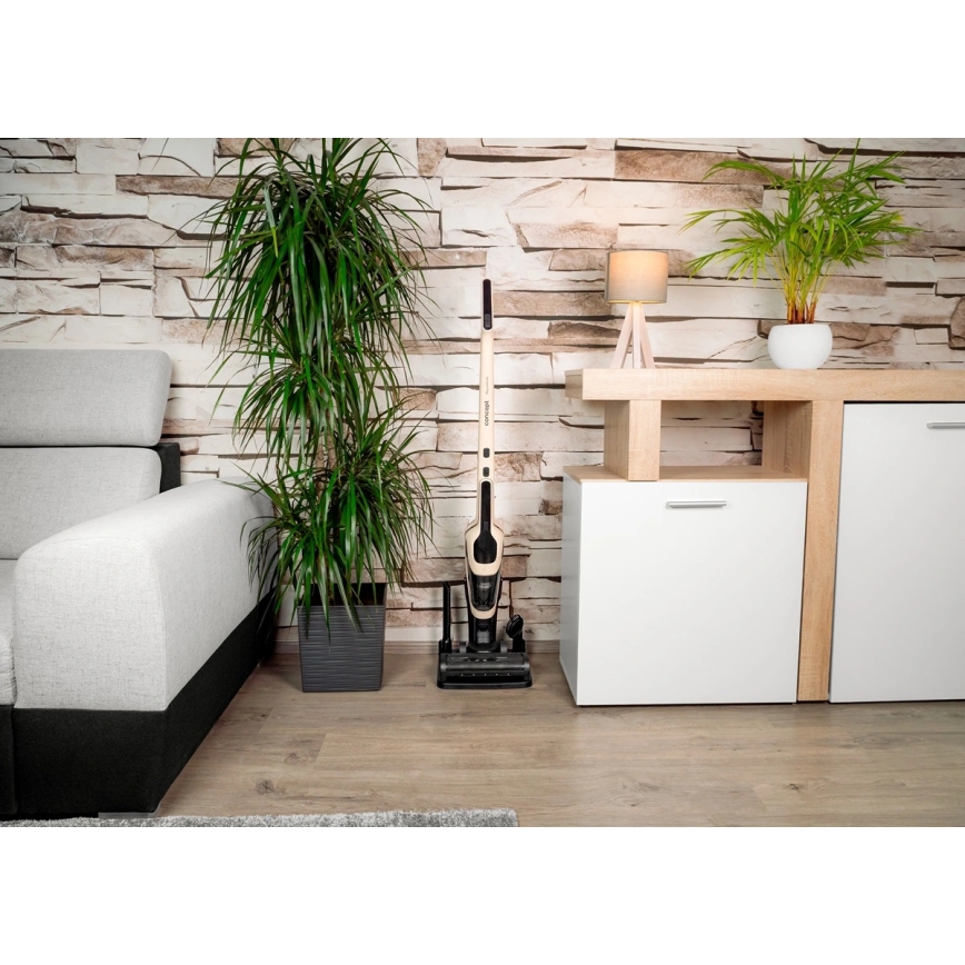 Concept VP4220 - Ασύρματη κάθετη ηλεκτρική σκούπα 3-σε-1 AQUAGLIDE 160W/28,8V 2200 mAh μπεζ