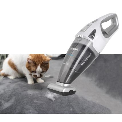 Concept VP4370 - Σκουπάκι χειρός WET & DRY PERFECT CLEAN 90W/14,8V 2200 mAh λευκό