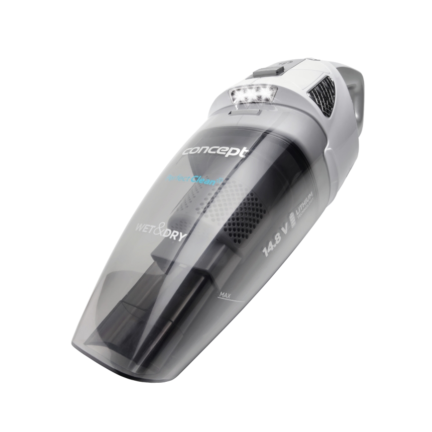 Concept VP4370 - Σκουπάκι χειρός WET & DRY PERFECT CLEAN 90W/14,8V 2200 mAh λευκό