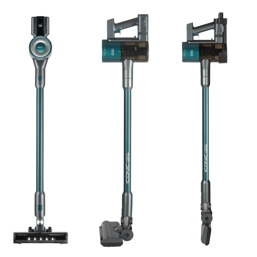 Concept VP6045 - Ραβδοειδής και χειρός σκούπα 2-σε-1 ICONIC SUCTION PRO 450W/29,6V 2500 mAh μπλε