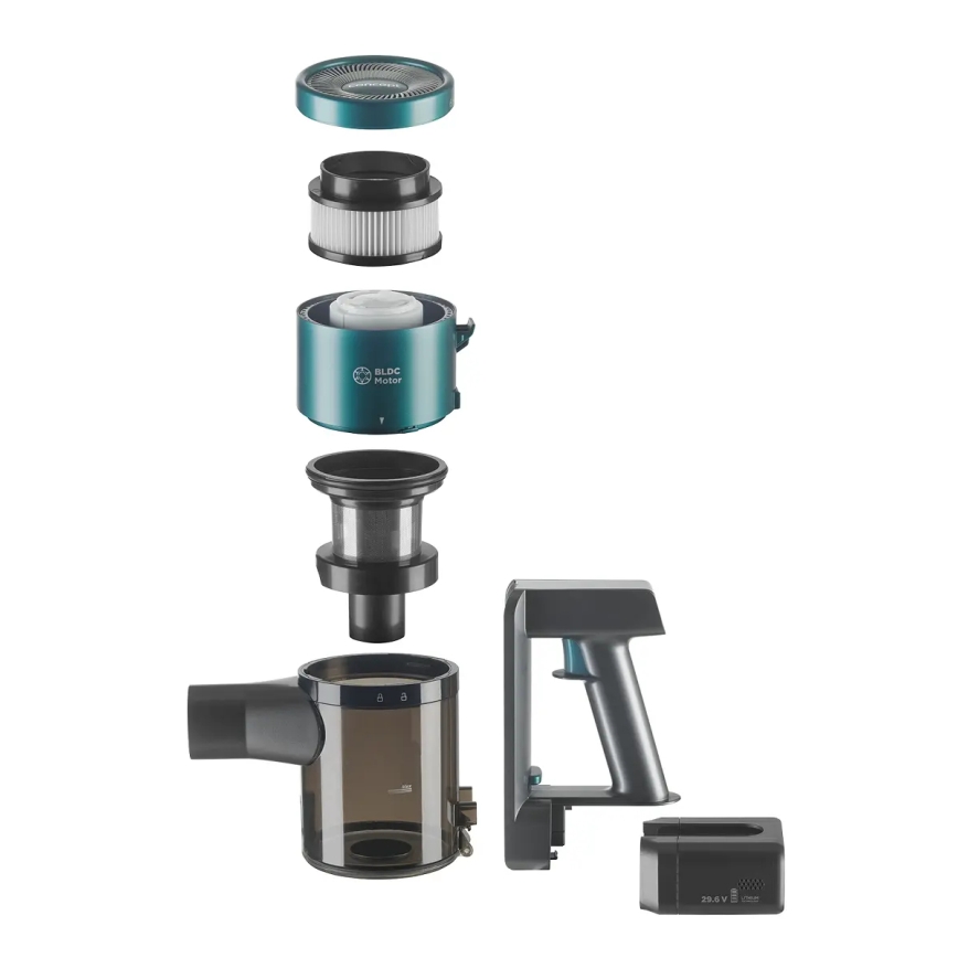 Concept VP6045 - Ραβδοειδής και χειρός σκούπα 2-σε-1 ICONIC SUCTION PRO 450W/29,6V 2500 mAh μπλε