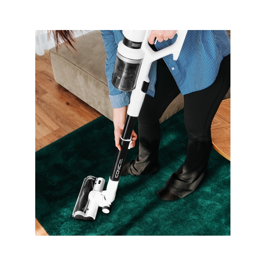 Concept VP6125 - Σκούπα stick χειρός 2-σε-1 ICONIC Comfort Telescope 400W/29,6V 2000 mAh λευκή