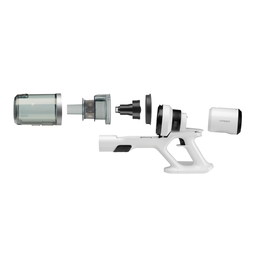 Concept VP6125 - Σκούπα stick χειρός 2-σε-1 ICONIC Comfort Telescope 400W/29,6V 2000 mAh λευκή