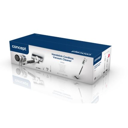 Concept VP6125 - Σκούπα stick χειρός 2-σε-1 ICONIC Comfort Telescope 400W/29,6V 2000 mAh λευκή