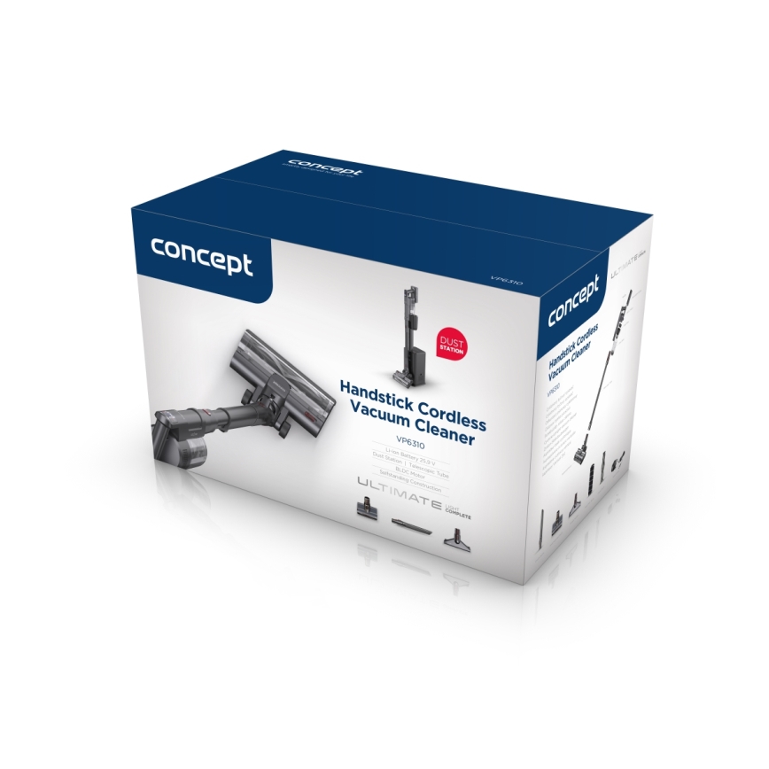 Concept VP6310 - Σκούπα ράβδου 3 σε 1 ULTIMATE COMPLETE LIGHT 420W/25,9V 2200 mAh μαύρο