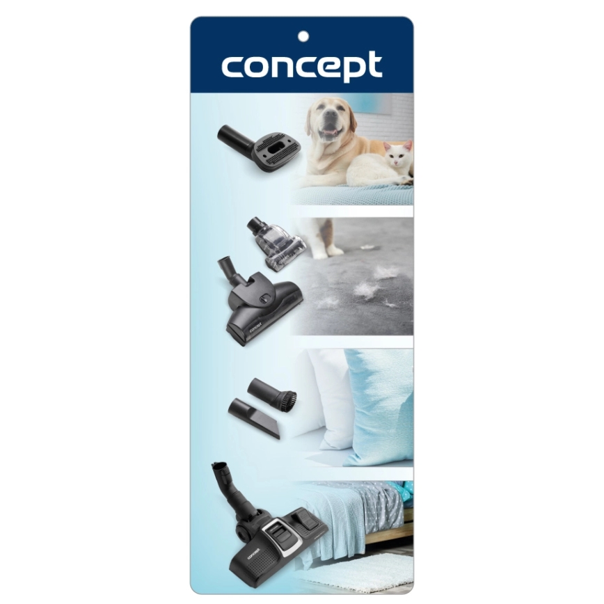 Concept VP8291 - Ηλεκτρική σκούπα με σακούλα PERFECT CLEAN PET EXPERT 700W/230V λευκή