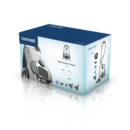 Concept VP8291 - Ηλεκτρική σκούπα με σακούλα PERFECT CLEAN PET EXPERT 700W/230V λευκή