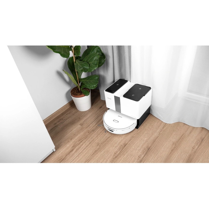 Concept VR4050 - Έξυπνη ρομποτική σκούπα 2-σε-1 με λειτουργία σφουγγαρίσματος OPTIMUS AQUA PRO LASER 3D 600W/230V 5200 mAh Wi-Fi λευκή
