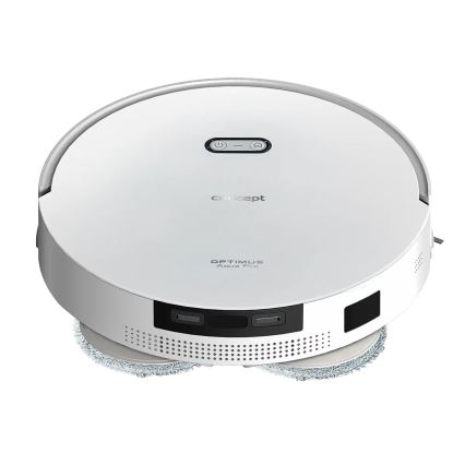 Concept VR4050 - Έξυπνη ρομποτική σκούπα 2-σε-1 με λειτουργία σφουγγαρίσματος OPTIMUS AQUA PRO LASER 3D 600W/230V 5200 mAh Wi-Fi λευκή