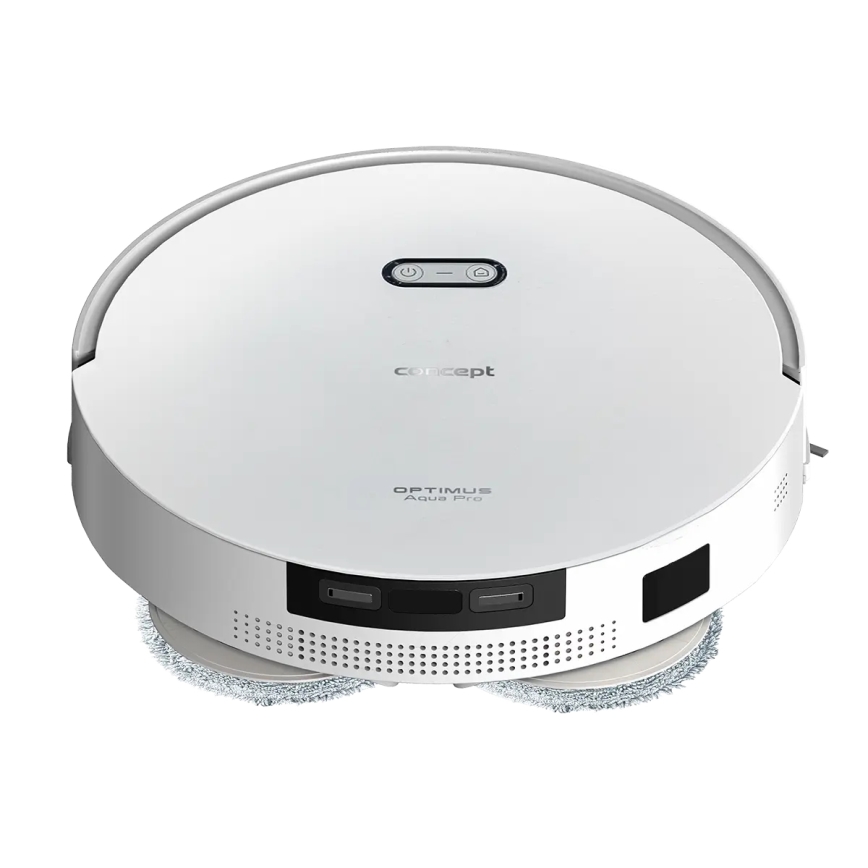 Concept VR4050 - Έξυπνη ρομποτική σκούπα 2-σε-1 με λειτουργία σφουγγαρίσματος OPTIMUS AQUA PRO LASER 3D 600W/230V 5200 mAh Wi-Fi λευκή